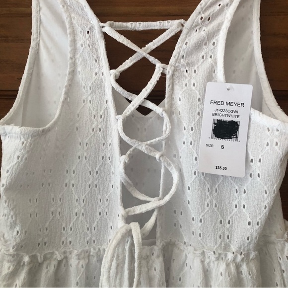 Stitch and Pine/ NWT/  White Lace Summer Dress / Size S - Picture 8 of 9